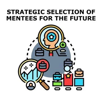 Strategic selection of mentees for future business success Stock Illustration