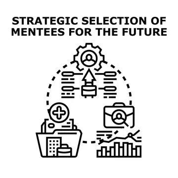 Strategic selection of mentees for future business development Stock Illustration
