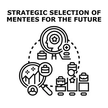 Strategic selection of mentees for future business success Illustrazione stock