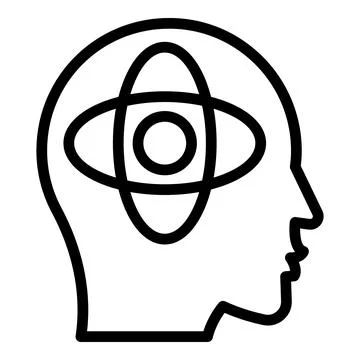Strategic thinking icon outline vector. Think mind 스톡 일러스트