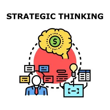 Strategic thinking process developing business plans and ideas イラスト素材