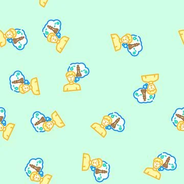 Strategic thinking success life vector seamless pattern 스톡 일러스트