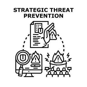 Strategic threat prevention planning vector concept Stock Illustration