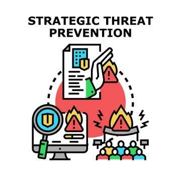 Strategic threat prevention planning vector concept Stock Illustration