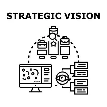 Strategic vision planning for business development goals Illustrazione stock