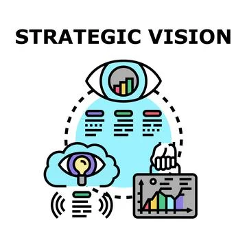 Strategic vision planning business development concept Stockillustratie