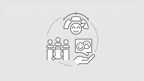 Strategic workforce optimization methods animated line concept icon set Stock Footage 345259354