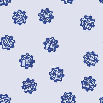 Strategies risk glyph seamless pattern Stock Illustration