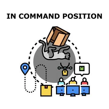 Strategizing command position for delivery logistics management Stock Illustration