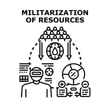 Strategizing global resource management and allocation for security Stock Illustration