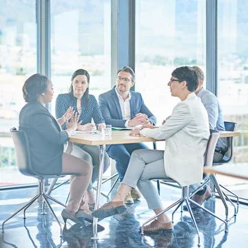 Strategizing for success. a group of businesspeople having a meeting in a Stock Photos