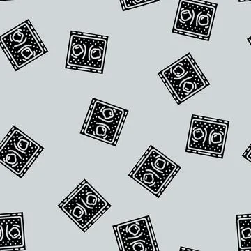 Stratego board game glyph vector seamless pattern Illustrazione stock