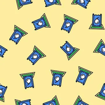 Stratego board game vector seamless pattern Stock Illustration