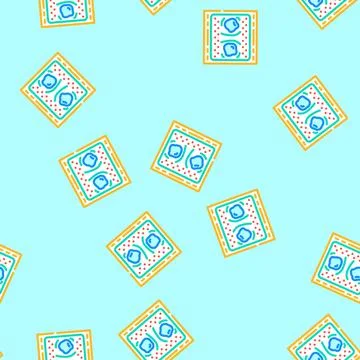 Stratego board game vector seamless pattern Stock Illustration