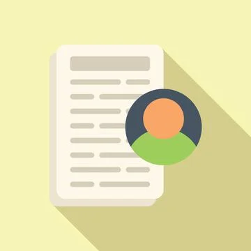 Strategy account icon flat vector. Client platform Stock Illustration