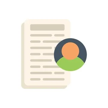 Strategy account icon flat vector. Client platform Stock Illustration