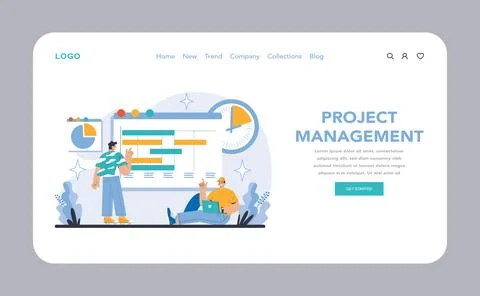 Strategy and management concept. Flat vector illustration. Illustrazione stock