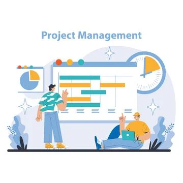 Strategy and management concept. Flat vector illustration. Illustrazione stock