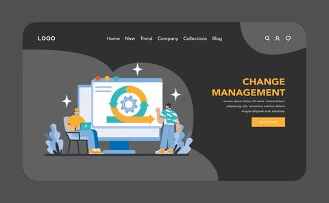 Strategy and management concept. Flat vector illustration. Illustrazione stock