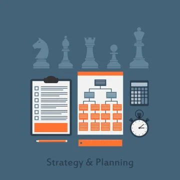 Strategy and planning Stock Illustration