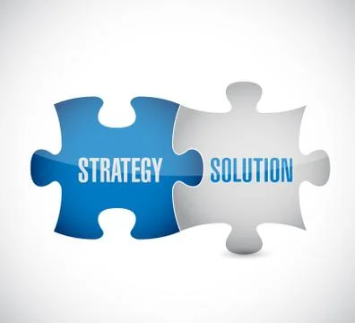 Strategy and solution puzzle illustration design Stock Illustration
