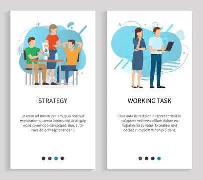 Strategy and Working Task, Meeting of Workers イラスト素材