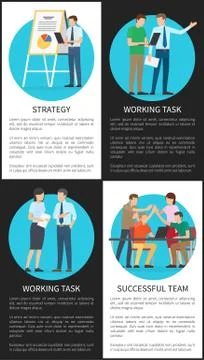 Strategy and Working Task Vector Illustration 스톡 일러스트