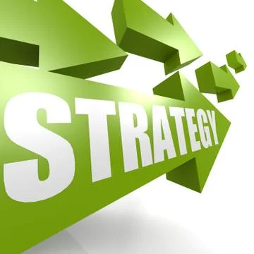 Strategy arrow in green Stock Illustration