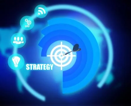 Strategy background, Innovation with ideas and concepts,business Stock Illustration