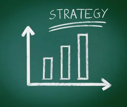Strategy bar graph Stock Illustration