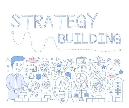 Strategy Building. Vector Illustration Illustrazione stock