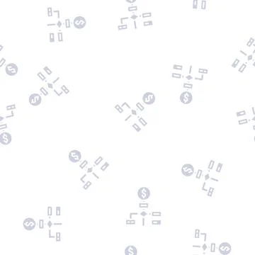 Strategy business intelligence glyph vector seamless pattern Stockillustratie