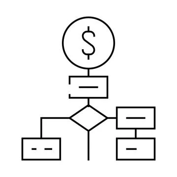 Strategy business intelligence line icon vector illustration Illustrazione stock