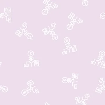 Strategy business intelligence line vector seamless pattern Illustrazione stock