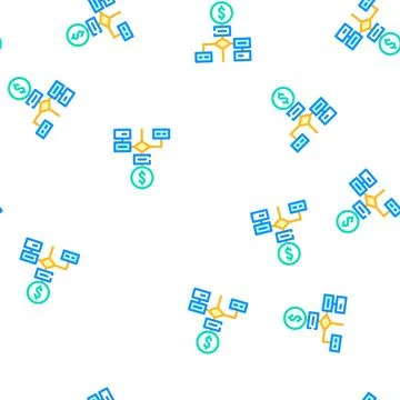 Strategy business intelligence vector seamless pattern Stockillustratie