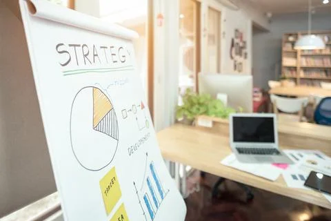 Strategy business plan write on white paper for entrepreneur meeting Photos