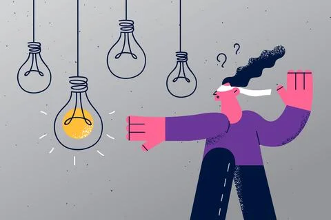 Strategy, challenge, new ideas concept Stock Illustration