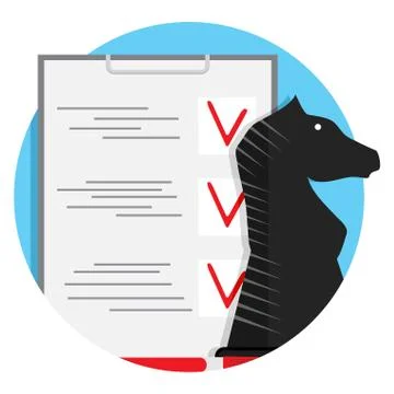 Strategy checklist icon Stock Illustration
