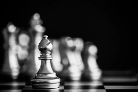 Strategy chess battle Intelligence challenge game on chessboard. Success the  Stock Photos