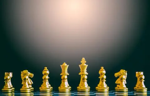 Strategy chess battle Intelligence challenge game on chessboard. Success the  Stock Photos