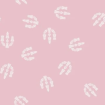 Strategy chess line seamless pattern Stock Illustration