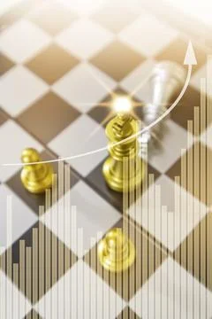 Strategy competition winner,competitive strategy planning concept Stock Photos