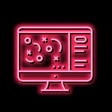 Strategy on computer screen color icon vector illustration Illustrazione stock