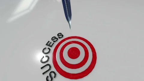 Strategy concept with dart and arrow animation Vídeo Stock 84168261