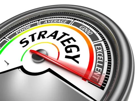 Strategy conceptual meter Stock Illustration