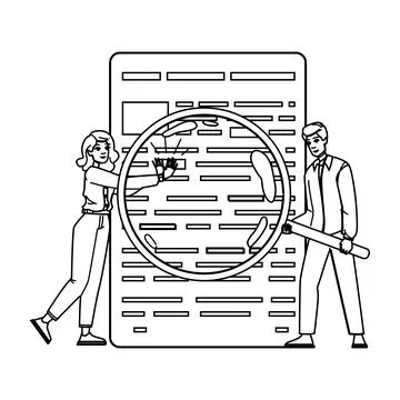 Strategy content gap analysis vector Illustrazione stock
