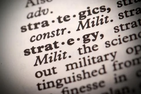 Strategy definition Stock Photos