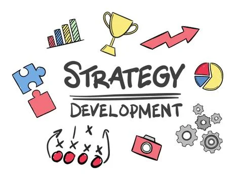 Strategy development concept vector Stock Illustration