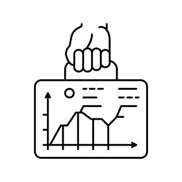 Strategy development line icon vector illustration 스톡 일러스트
