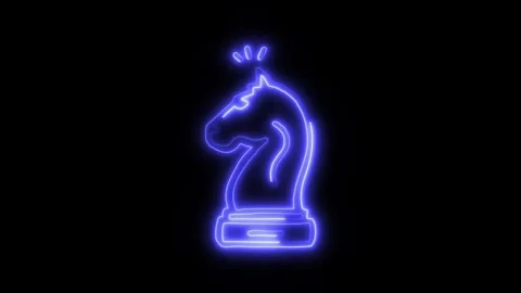 Strategy Development Outline Icon in HD Video Neon Animation Stock Footage 304552353